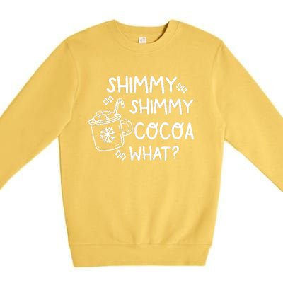 Shimmy Shimmy Cocoa What Apparel Merry Christmas Drink Premium Crewneck Sweatshirt