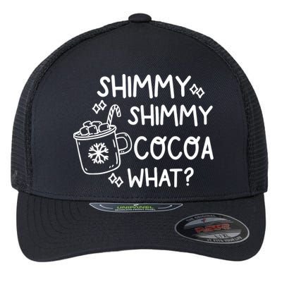 Shimmy Shimmy Cocoa What Apparel Merry Christmas Drink Flexfit Unipanel Trucker Cap