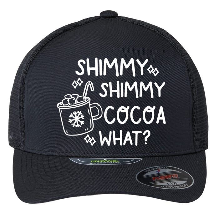 Shimmy Shimmy Cocoa What Apparel Merry Christmas Drink Flexfit Unipanel Trucker Cap