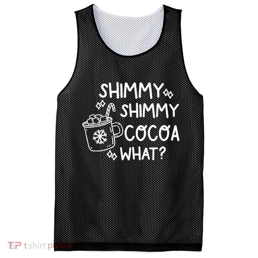 Shimmy Shimmy Cocoa What Apparel Merry Christmas Drink Mesh Reversible Basketball Jersey Tank