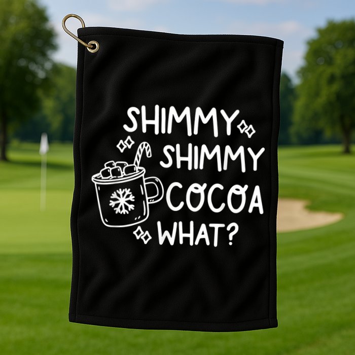 Shimmy Shimmy Cocoa What Apparel Merry Christmas Drink Golf Towel