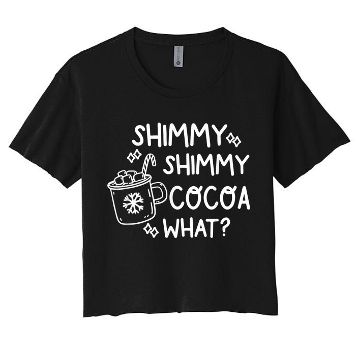 Shimmy Shimmy Cocoa What Apparel Merry Christmas Drink Crop Top