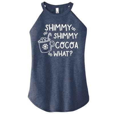 Shimmy Shimmy Cocoa What Apparel Merry Christmas Drink Women's Perfect Tri Rocker Tank