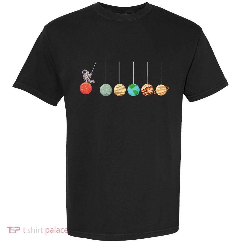 Solar System Cradle Funny Astrophysicist Space Enthusiasts Garment-Dyed Heavyweight T-Shirt