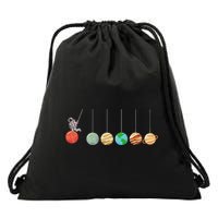 Solar System Cradle Funny Astrophysicist Space Enthusiasts Drawstring Bag