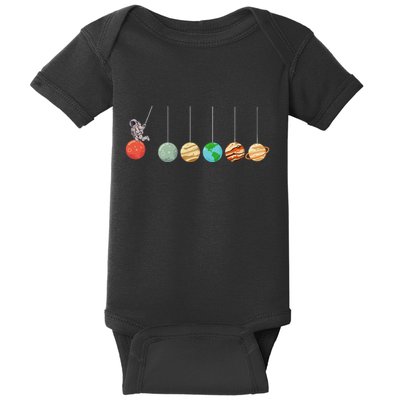 Solar System Cradle Funny Astrophysicist Space Enthusiasts Baby Bodysuit