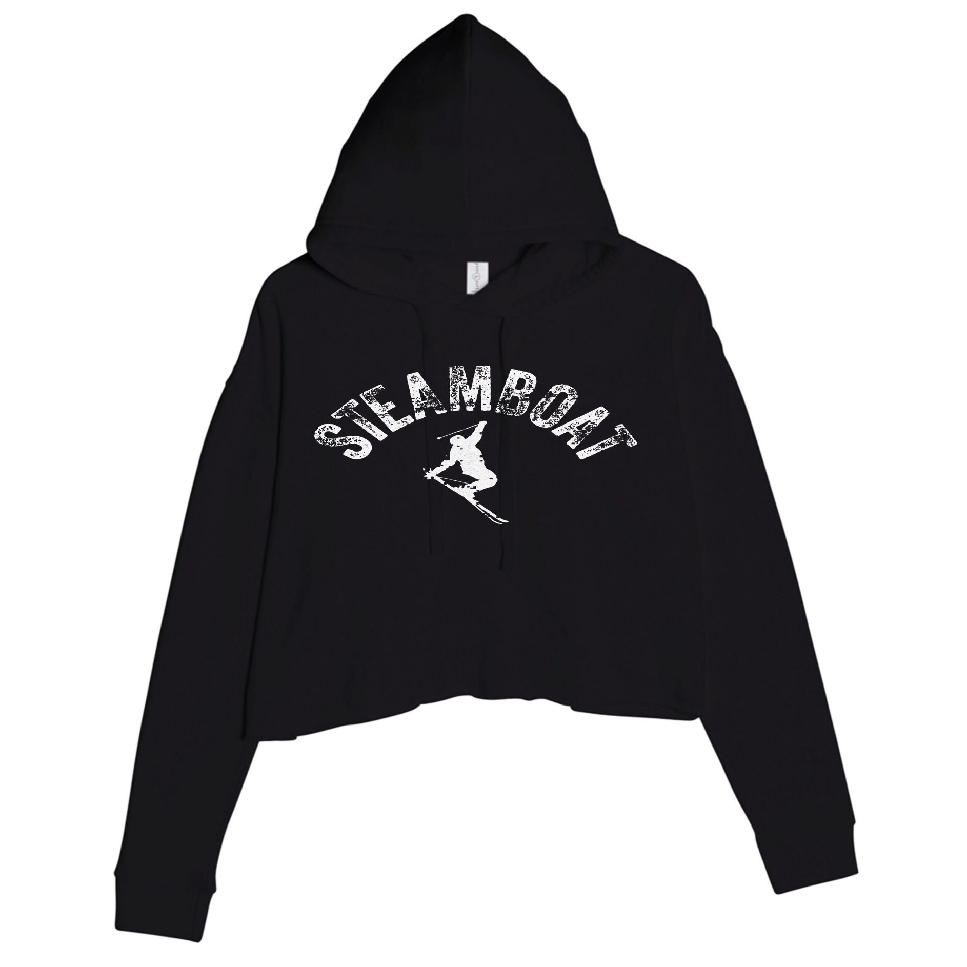Steamboat Ski Colorado Skiing Cool Skier CO Winter Crop Fleece Hoodie