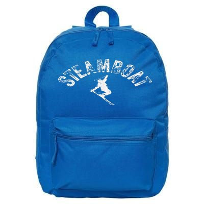 Steamboat Ski Colorado Skiing Cool Skier CO Winter 16 in Basic Backpack