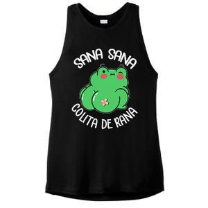 Sana Sana Colita De Rana Funny Spanish Ladies PosiCharge Tri-Blend Wicking Tank