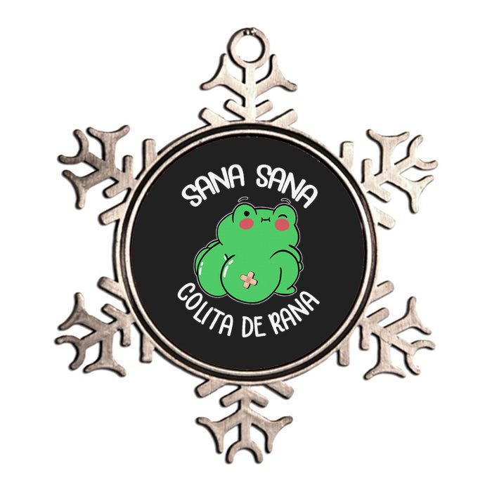 Sana Sana Colita De Rana Funny Spanish Metallic Star Ornament