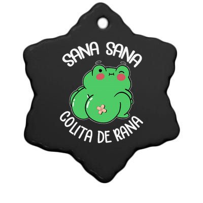 Sana Sana Colita De Rana Funny Spanish Ceramic Star Ornament