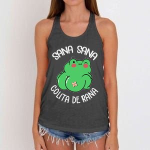 Sana Sana Colita De Rana Funny Spanish Women's Knotted Racerback Tank