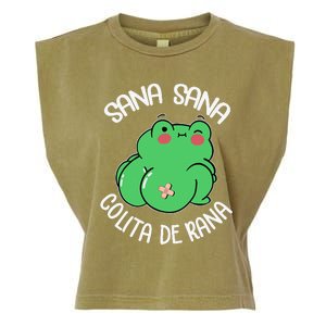 Sana Sana Colita De Rana Funny Spanish Garment-Dyed Women's Muscle Tee