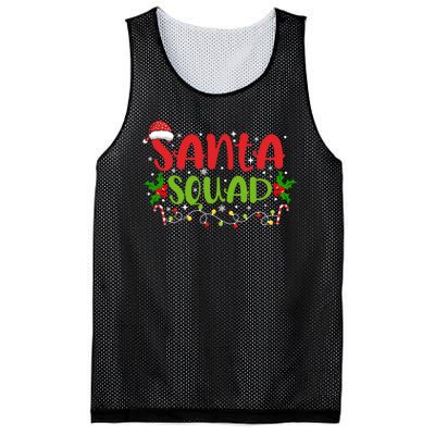 Santa Squad Christmas Holiday Festive Mesh Reversible Basketball Jersey Tank