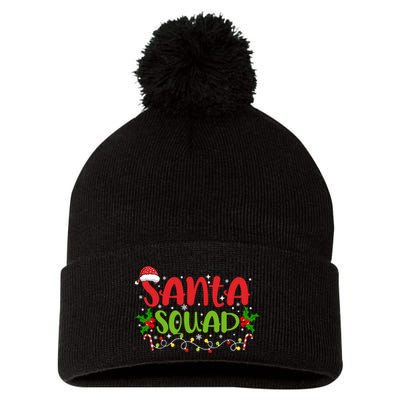 Santa Squad Christmas Holiday Festive Pom Pom 12in Knit Beanie