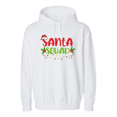 Santa Squad Christmas Holiday Festive Garment-Dyed Fleece Hoodie