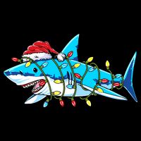 Santa Shark Christmas Lights Sharkmas Impact Tech Backpack