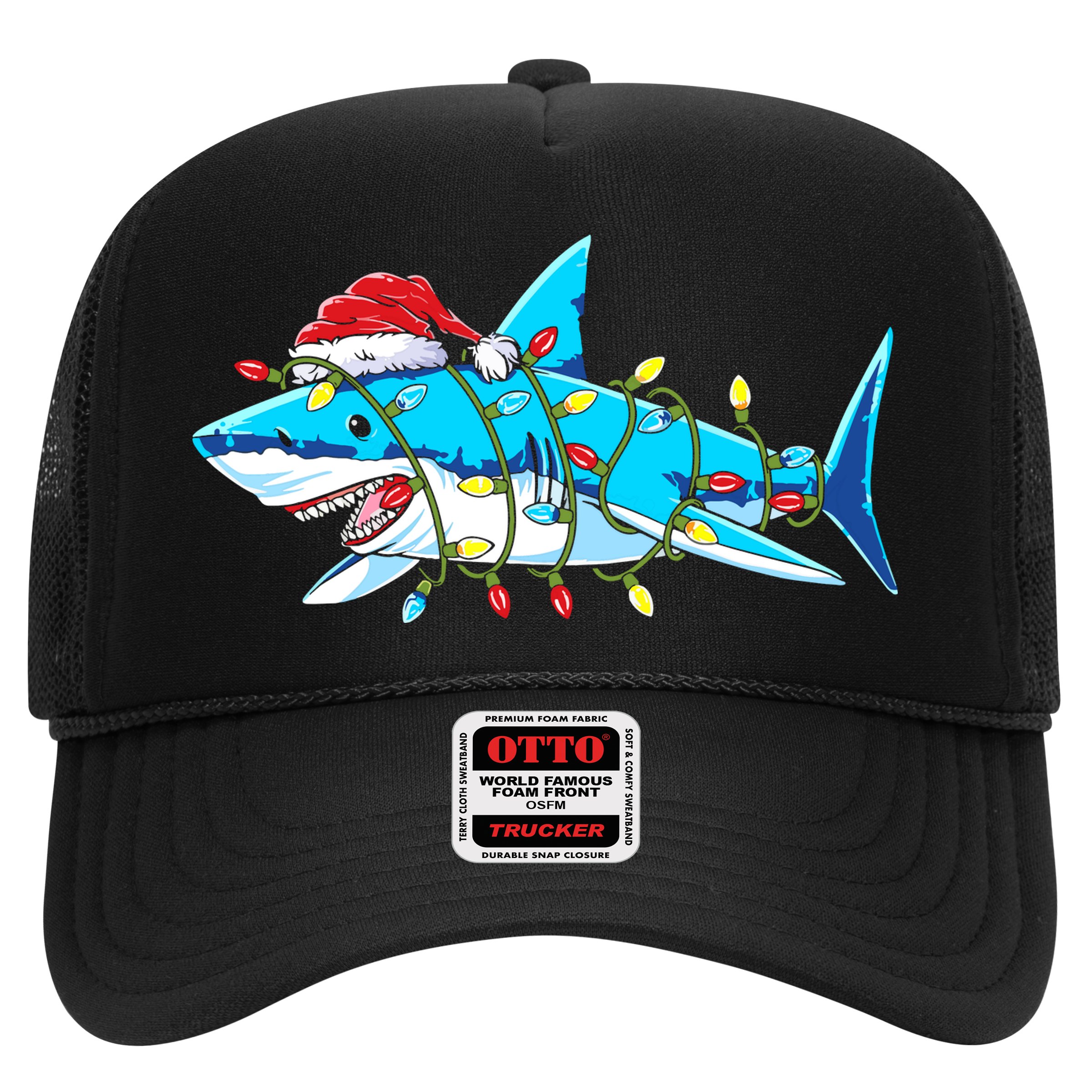 Santa Shark Christmas Lights Sharkmas Hat