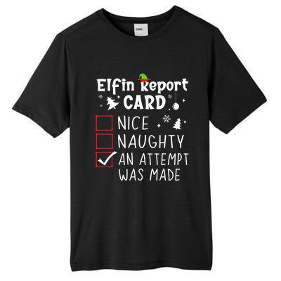 Sarcastic Sayings Christmas Nice Naughty Funny Xmas List Cool Gift Tall Fusion ChromaSoft Performance T-Shirt