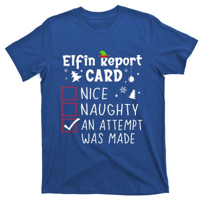 Sarcastic Sayings Christmas Nice Naughty Funny Xmas List Cool Gift T-Shirt