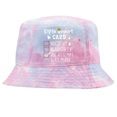 Sarcastic Sayings Christmas Nice Naughty Funny Xmas List Cool Gift Tie-Dyed Bucket Hat