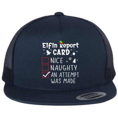 Sarcastic Sayings Christmas Nice Naughty Funny Xmas List Cool Gift Flat Bill Trucker Hat