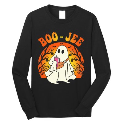 Spooky Season Cute Ghost Halloween Costume Boujee BooJee Long Sleeve Shirt