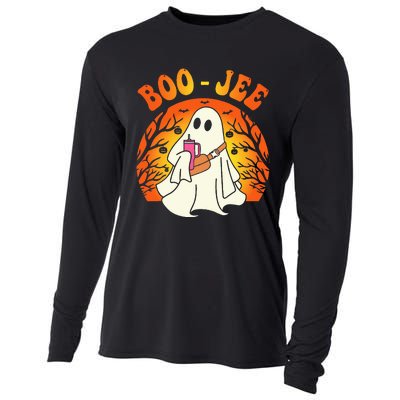 Spooky Season Cute Ghost Halloween Costume Boujee BooJee Cooling Performance Long Sleeve Crew