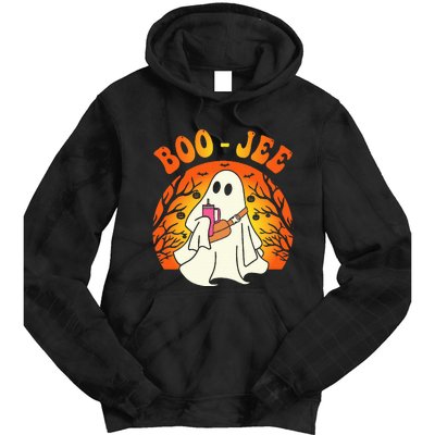 Spooky Season Cute Ghost Halloween Costume Boujee BooJee Tie Dye Hoodie