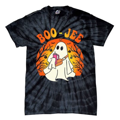 Spooky Season Cute Ghost Halloween Costume Boujee BooJee Tie-Dye T-Shirt