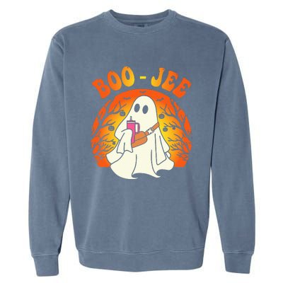 Spooky Season Cute Ghost Halloween Costume Boujee BooJee Garment-Dyed Sweatshirt