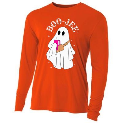 Spooky Season Cute Ghost Halloween Costume Boujee Boojee Cooling Performance Long Sleeve Crew