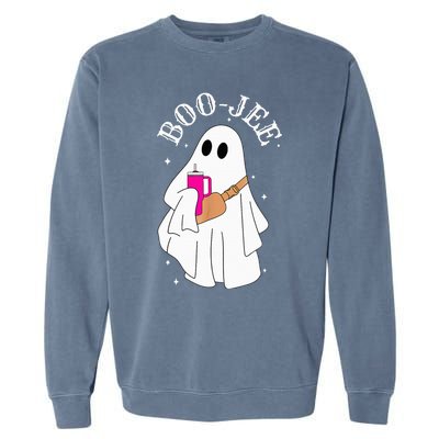 Spooky Season Cute Ghost Halloween Costume Boujee Boojee Garment-Dyed Sweatshirt