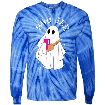 Spooky Season Cute Ghost Halloween Costume Boujee Boojee Tie-Dye Long Sleeve Shirt