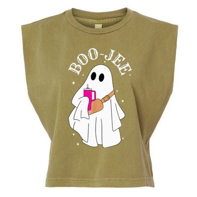 Spooky Season Cute Ghost Halloween Costume Boujee Boojee Garment-Dyed Women's Muscle Tee