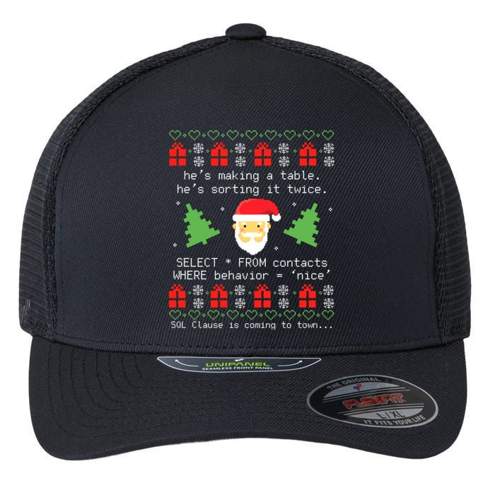 Sql Santa Claus Database Clause Developer Code Db Programmer Flexfit Unipanel Trucker Cap