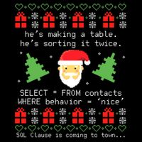 Sql Santa Claus Database Clause Developer Code Db Programmer 7-Panel Snapback Hat