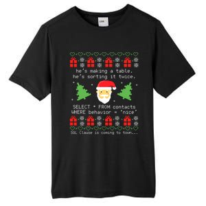 Sql Santa Claus Database Clause Developer Code Db Programmer Tall Fusion ChromaSoft Performance T-Shirt