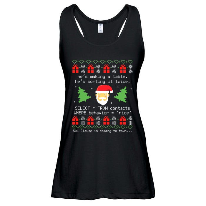 Sql Santa Claus Database Clause Developer Code Db Programmer Ladies Essential Flowy Tank