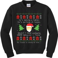 Sql Santa Claus Database Clause Developer Code Db Programmer Kids Sweatshirt