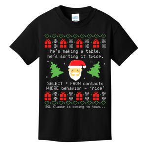 Sql Santa Claus Database Clause Developer Code Db Programmer Kids T-Shirt