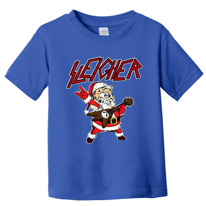 Sleigher Santa Claus Metal Christmas funny Hail Santa  Toddler T-Shirt