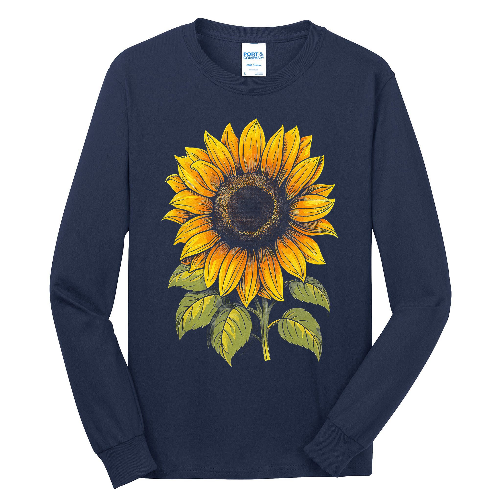 Sunflower Summer Cottagecore Aesthetic Tall Long Sleeve T-Shirt