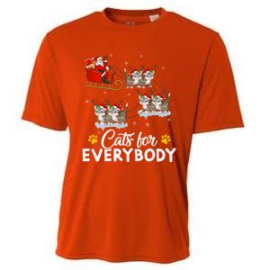 Santa Sleigh Cat Matching Cats For Everybody Christmas Gift Cooling Performance Crew T-Shirt