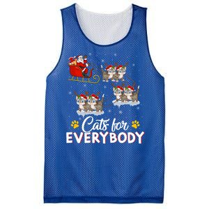 Santa Sleigh Cat Matching Cats For Everybody Christmas Gift Mesh Reversible Basketball Jersey Tank