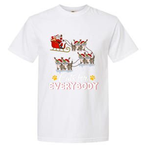 Santa Sleigh Cat Matching Cats For Everybody Christmas Gift Garment-Dyed Heavyweight T-Shirt