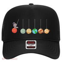 Solar System Cradle Funny Astrophysicist Space Enthusiasts High Crown Mesh Back Trucker Hat