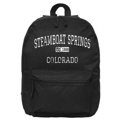 Steamboat Springs Colorado CO Vintage 16 in Basic Backpack