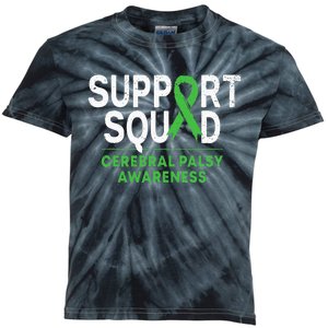 Support Squad Cerebral Palsy Awareness Month CP Green Ribbon Kids Tie-Dye T-Shirt