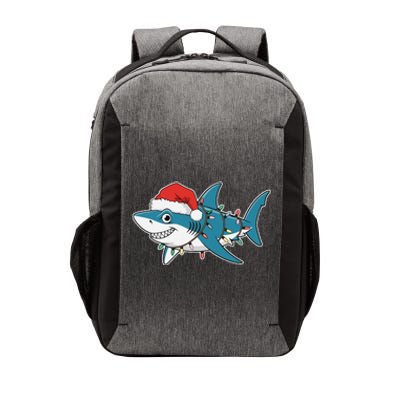 Santa Shark Christmas Lights Sharkmas Tree Xmas 2024 Vector Backpack